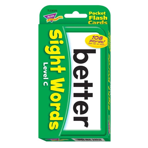 Sight Words, Level C Pocket Flash Cards