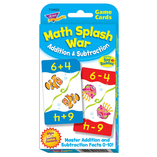 Math Splash War Addition & Subtraction Challenge Cards