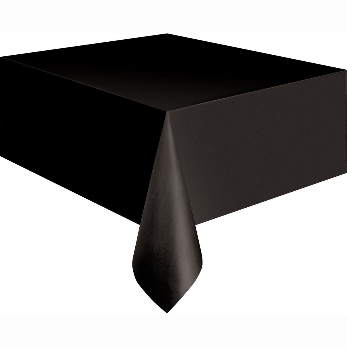 TABLECLOTH: Black, Plastic, Appx. 54x108"