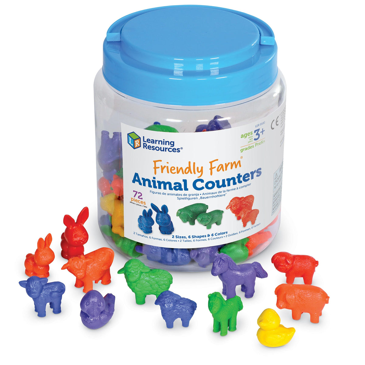 ANIMALS: Farm Animals Counters 72/pk