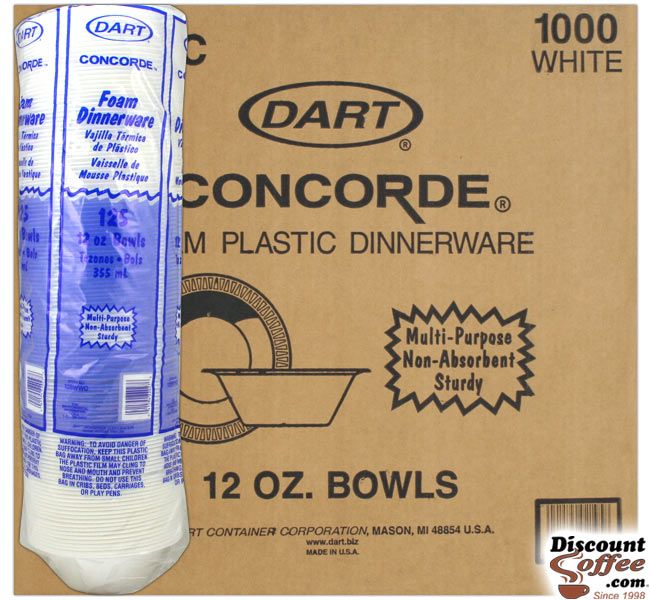 BOWL: Disposable bowls, cereal, styrofoam