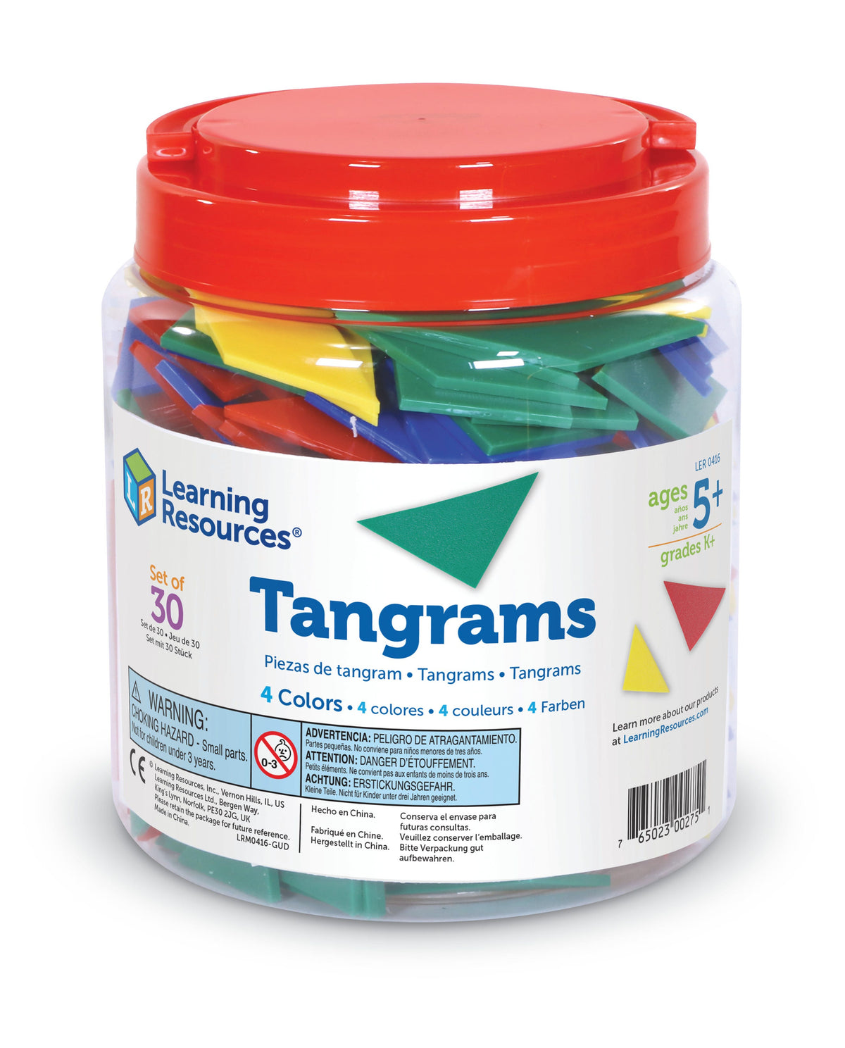 TANGRAMS: Classpack, 4 Colors, Set of 30