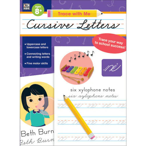 Trace with Me: Cursive Letters Activity Book, Grades 2-5