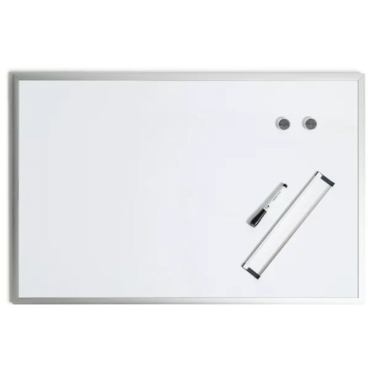 Dry Erase Board, 23" x 35", Whiteboard, Silver Finish Frame