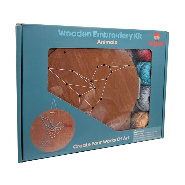 Wooden Embroidery Kit - Animals