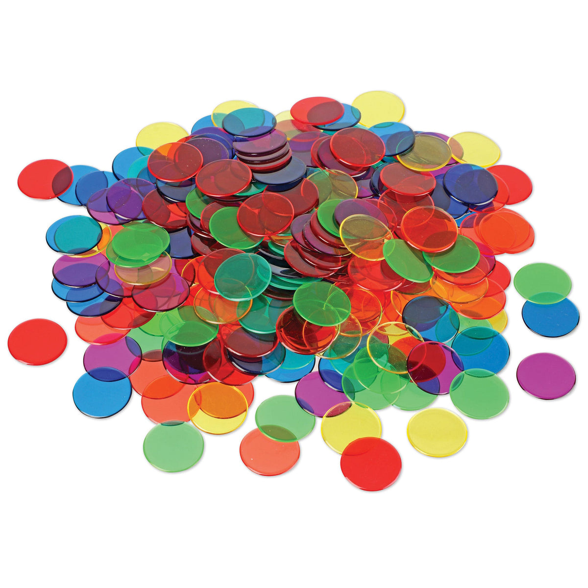 COUNTERS: 6 colors, 1" diameter, 250/pk