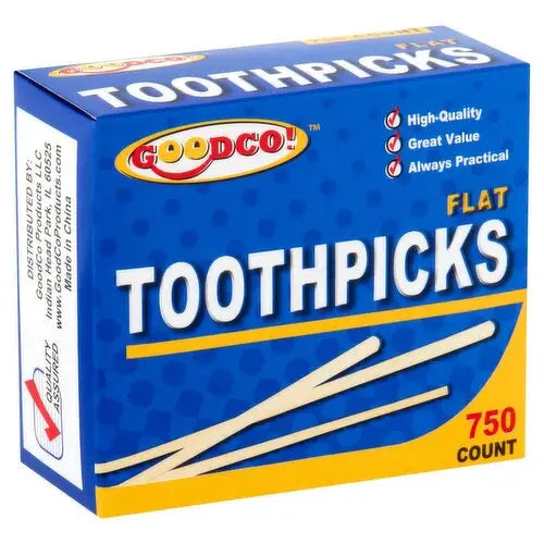 TOOTHPICKS: Flat, 750/bx
