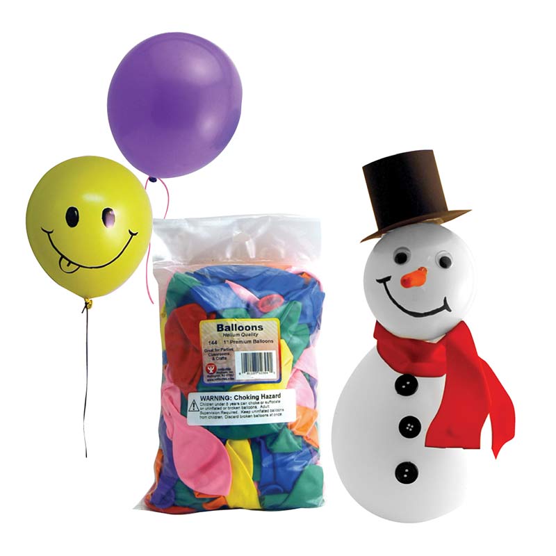 BALLOON: At least 6", latex, bright colors, PK>100