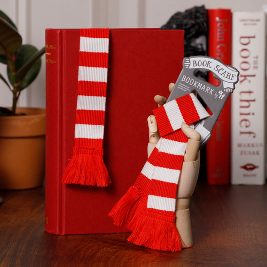 RED & WHITE - BOOK SCARF