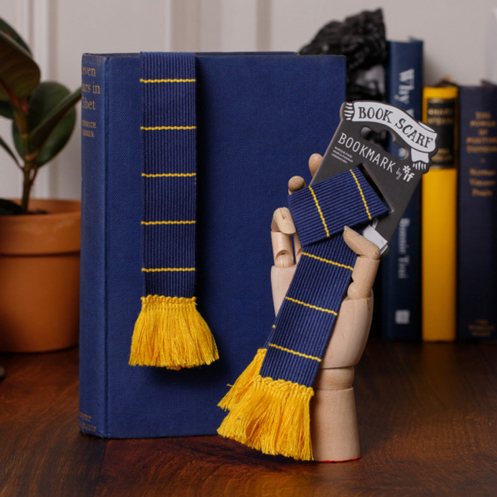 NAVY & YELLOW - BOOK SCARF
