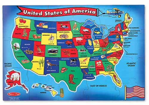 U.S.A. Map Floor Puzzle