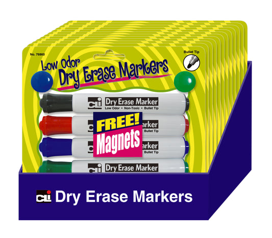 MARKER: Chisel Point, 4/pk, Asst Colors
