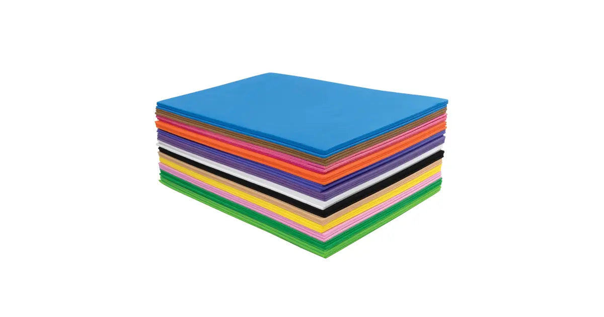FOAM: Sheet, Asst, 6" x 9", 40/pk