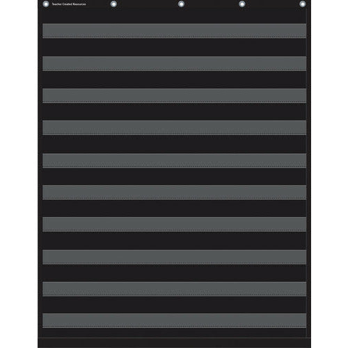 10-Pocket Pocket Chart, Black