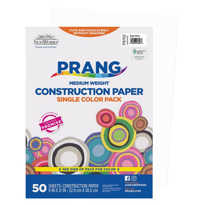 PAPER: Constr, White, 9x12, 50/pk