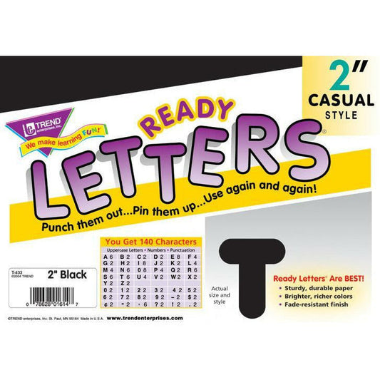 2" Uppercase Casual Solids Ready Letters®-Black