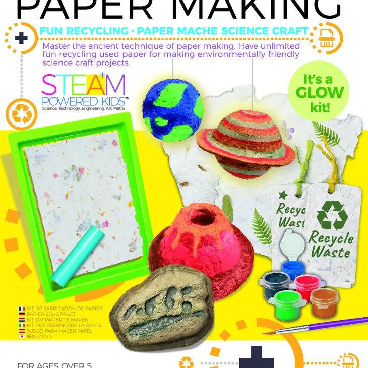 4M Green Science Paper Making Kit with Glow Paint, DIY