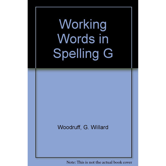 Working Words In Spelling G