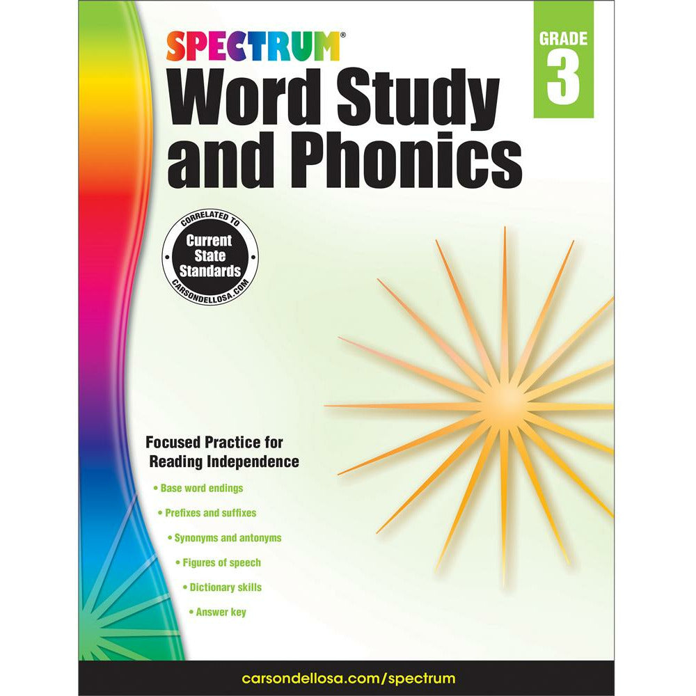 Spectrum Word Study and Phonics Grade 3