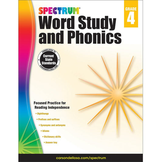 Spectrum Word Study and Phonics Grade 4