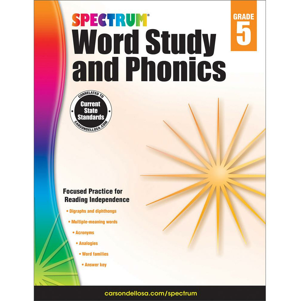 Spectrum Word Study and Phonics Grade 5