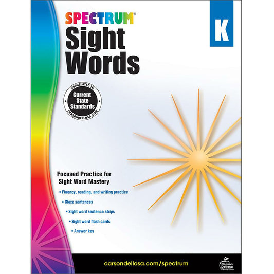 Spectrum Sight Words Grade K