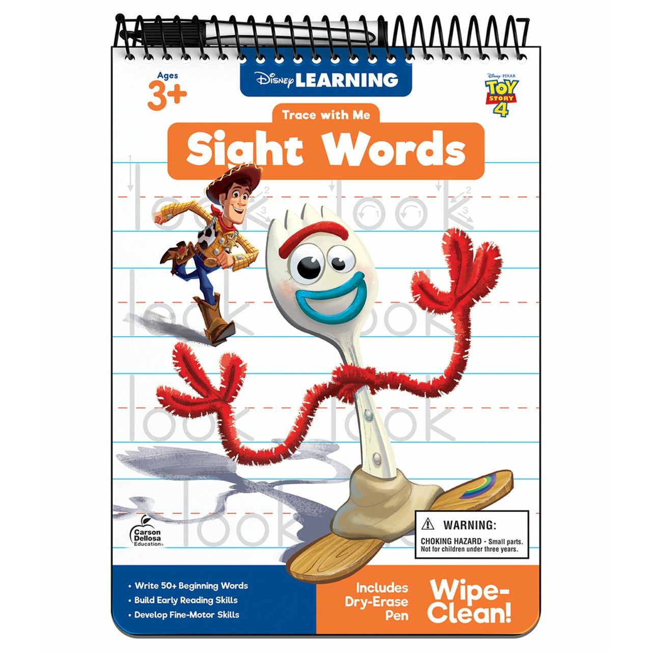 Trace with Me: Toy Story 4 Sight Words Activity Pad Grade Preschool-2