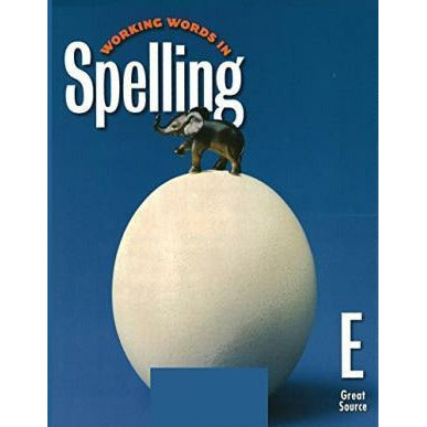 Working Words In Spelling E