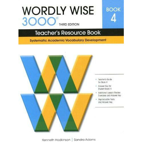 Wordly Wise 3000 Teacher's Resource Book, 3rd Edition, Grade 4