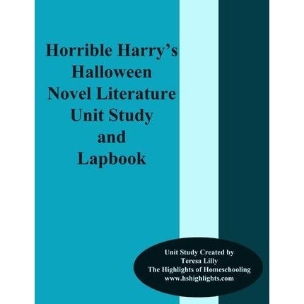 Horrible Harry's Halloween Novel Literature Unit Study and Lapbook